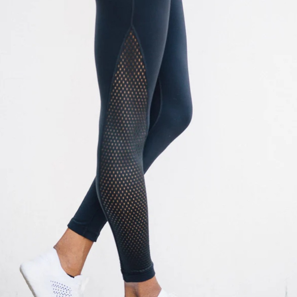 Montiel Chloe Black Mesh Leggings